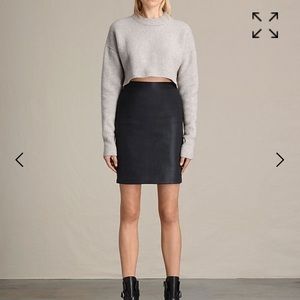All Saints metal pencil skirt